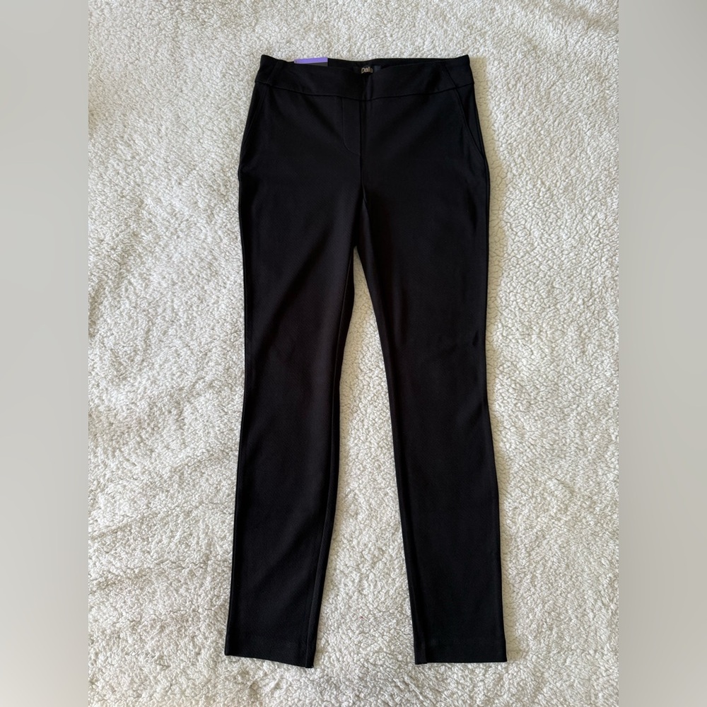 Dalia Women's Black Textured Diagonal Stripe Dress Pant Size 4 (XS) New with Tag